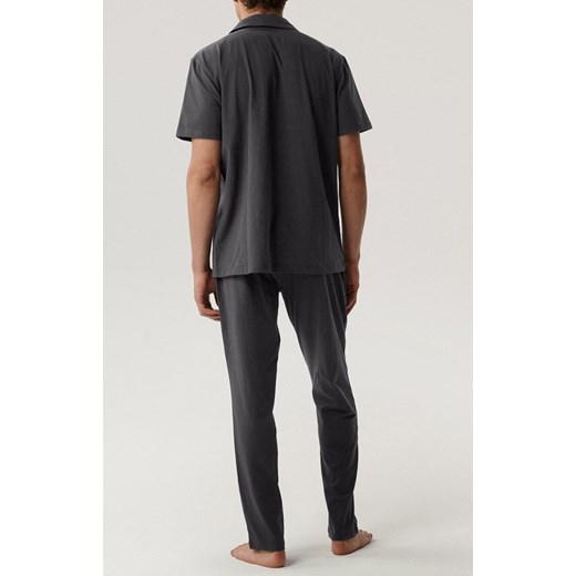 Atlantic rozpinana piżama męska BNMP-002-SZARY CIEMNY, Kolor ciemny szary, Rozmiar S, ATLANTIC ze sklepu Intymna w kategorii Piżamy męskie - zdjęcie 178632696