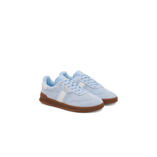 Buty sportowe damskie Polo Ralph Lauren sneakersy płaskie niebieskie sznurowane na wiosnę