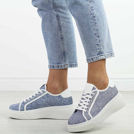 Niebieskie sneakersy damskie McBraun 23356 ze sklepu suzana.pl w kategorii Trampki damskie - zdjęcie 178635059