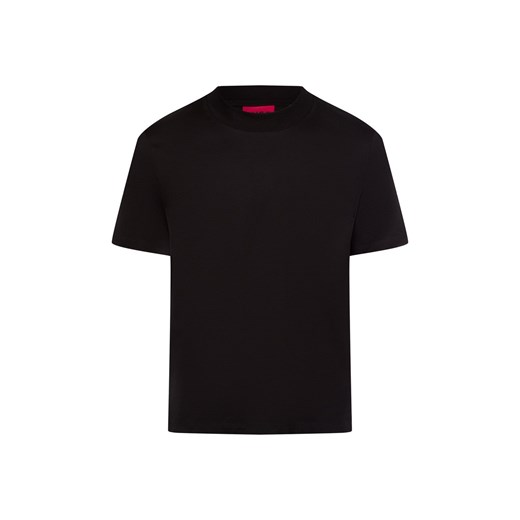 HUGO Koszulka męska - Dimersom Mężczyźni Bawełna czarny jednolity ze sklepu vangraaf w kategorii T-shirty męskie - zdjęcie 178635446
