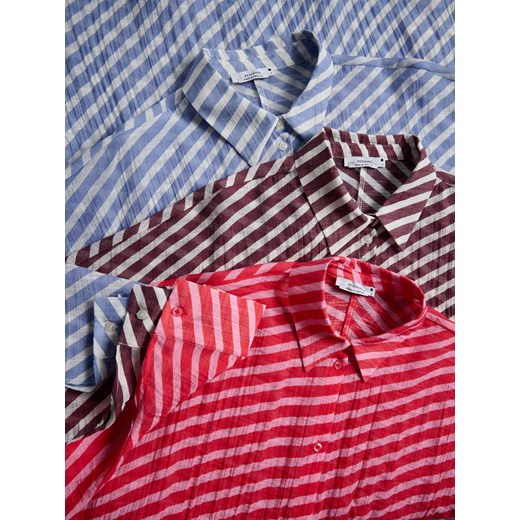 Reserved - Wzorzysta koszula z wiskozą - fuksja Reserved M Reserved