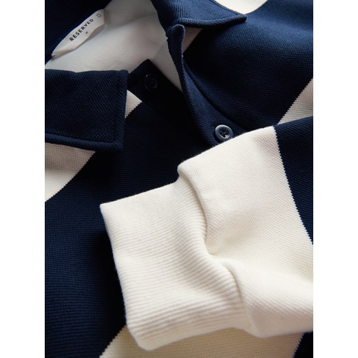 Reserved - Bluza oversize w paski - granatowy Reserved L Reserved