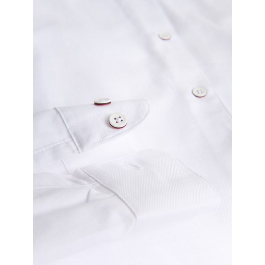 Reserved - Bawełniana koszula slim fit - biały Reserved M Reserved