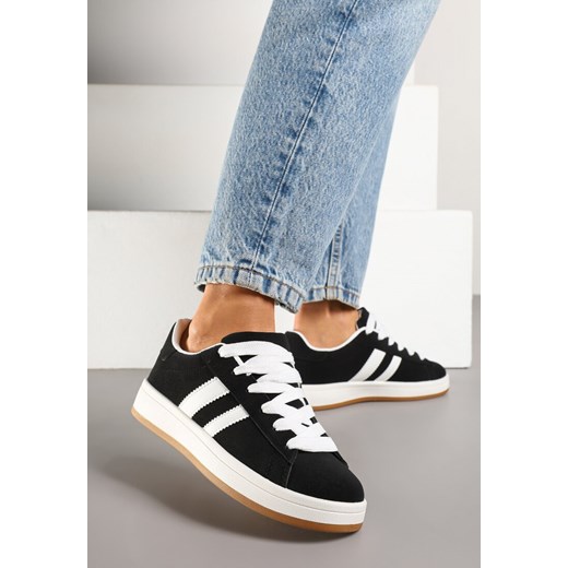 Czarne Sneakersy z Dwoma Paskami Galtewi ze sklepu born2be.pl w kategorii Buty sportowe damskie - zdjęcie 178638737