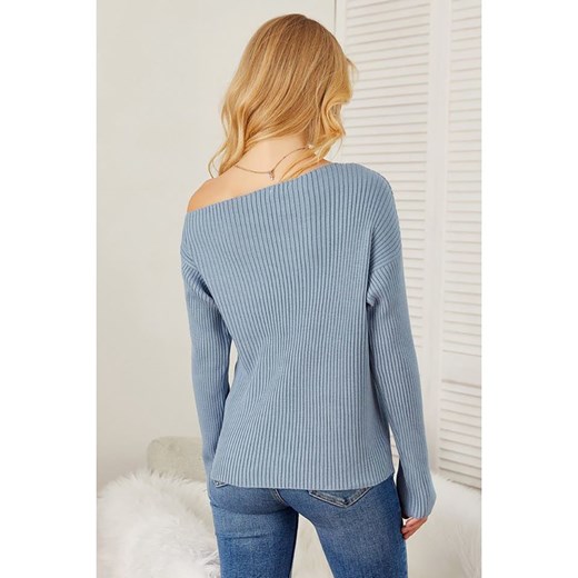 Sweter damski La Angels z okrągłym dekoltem 