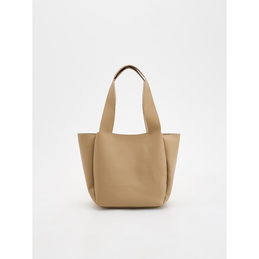 Reserved - Torebka shopper - beżowy ze sklepu Reserved w kategorii Torebki damskie - zdjęcie 178640198