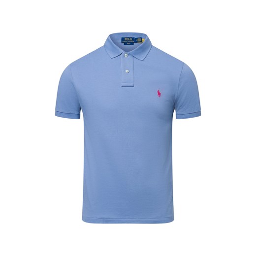 Polo Ralph Lauren Męska koszulka polo Mężczyźni Bawełna indygo jednolity ze sklepu vangraaf w kategorii T-shirty męskie - zdjęcie 178641455