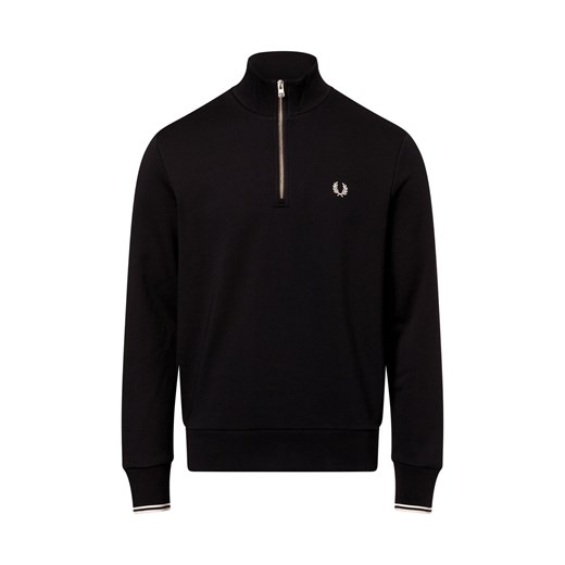 Fred Perry Męska bluza nierozpinana Mężczyźni Bawełna granatowy jednolity ze sklepu vangraaf w kategorii Bluzy męskie - zdjęcie 178641458