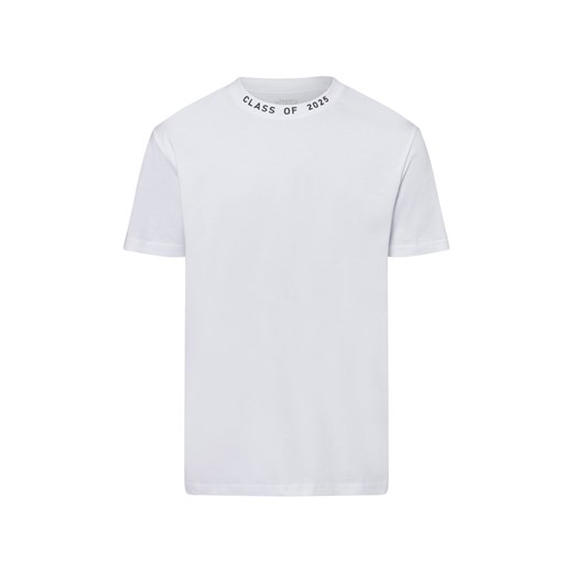 Finshley & Harding London Koszulka męska Mężczyźni Bawełna biały jednolity ze sklepu vangraaf w kategorii T-shirty męskie - zdjęcie 178641479