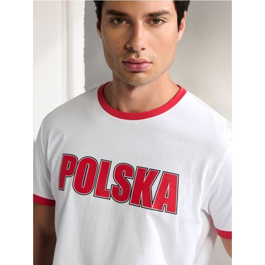 Sinsay - Koszulka Polska - biały ze sklepu Sinsay w kategorii T-shirty męskie - zdjęcie 178642777