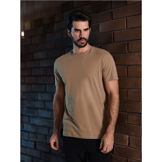 Sinsay - Koszulka - brązowy ze sklepu Sinsay w kategorii T-shirty męskie - zdjęcie 178643906