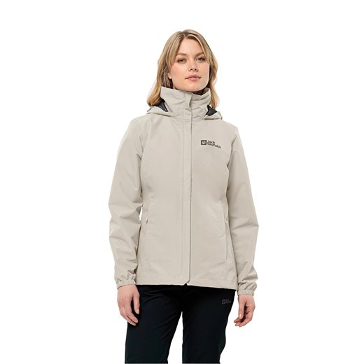 Jack Wolfskin Kurtka przeciwdeszczowa &quot;Stormy Point&quot; w kolorze beżowym Jack Wolfskin L Limango Polska okazyjna cena