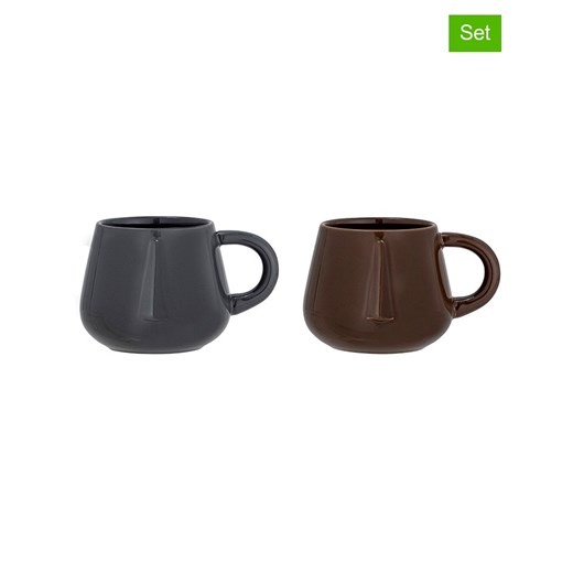 Bloomingville Kubki jumbo (2 szt.) &quot;Noela&quot; w kolorze szaro-brązowym - 350 ml ze sklepu Limango Polska w kategorii Kubki - zdjęcie 178644937