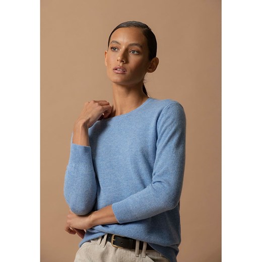 Perfect Cashmere Kaszmirowy sweter &quot;Vanessa&quot; w kolorze błękitnym Perfect Cashmere S promocja Limango Polska