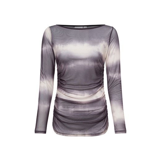 Vila Damska koszulka z długim rękawem - VIVolettis Mai Kobiety antracytowy w paski ze sklepu vangraaf w kategorii Bluzki damskie - zdjęcie 178651407