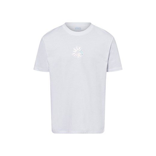 Finshley & Harding London Koszulka męska - Hunt Mężczyźni Bawełna biały jednolity ze sklepu vangraaf w kategorii T-shirty męskie - zdjęcie 178651427