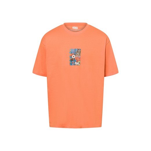 Finshley & Harding London Koszulka męska Mężczyźni Bawełna pomarańczowy jednolity ze sklepu vangraaf w kategorii T-shirty męskie - zdjęcie 178651429