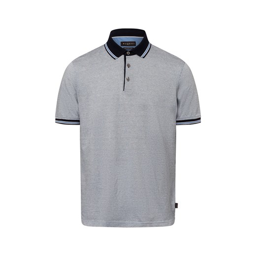 Bugatti Męska koszulka polo Mężczyźni Bawełna granatowy wzorzysty ze sklepu vangraaf w kategorii T-shirty męskie - zdjęcie 178651445