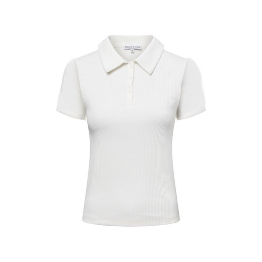 Marie Lund Damska koszulka polo Kobiety Bawełna écru jednolity ze sklepu vangraaf w kategorii Bluzki damskie - zdjęcie 178651459