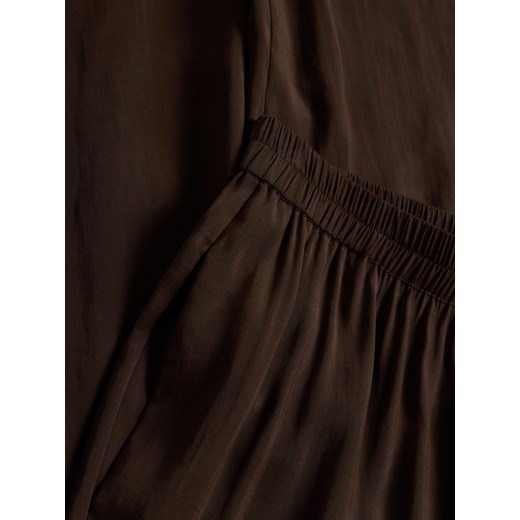 Reserved - Szerokie spodnie z modalu - brązowy Reserved XL Reserved