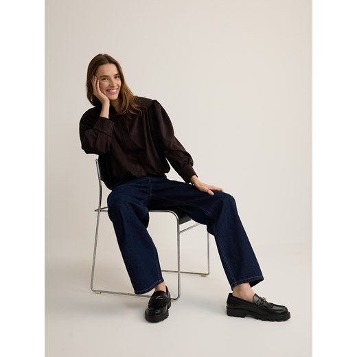 Reserved - Kurtka ze stójką - ciemnobrązowy Reserved L Reserved