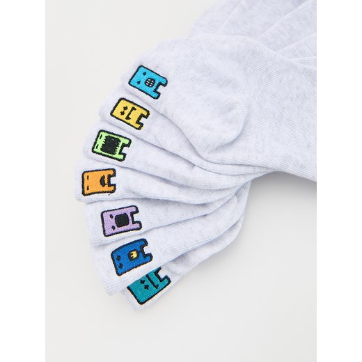 Reserved - Skarpetki z bawełną 7 pack - jasnoszary Reserved 28/30 Reserved