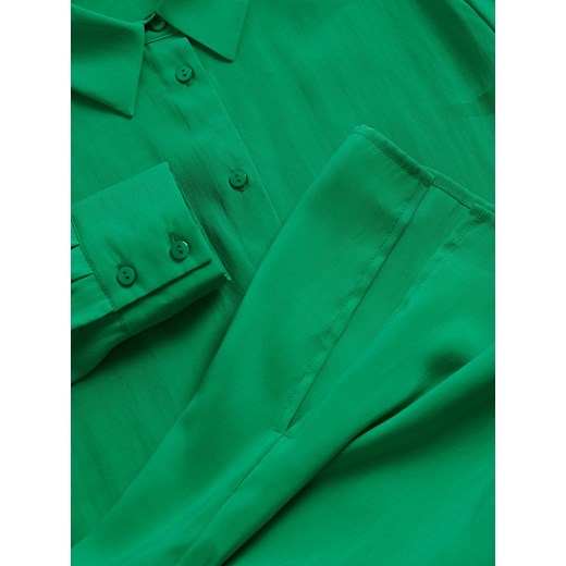 Reserved - Koszula z wiązaniem z modalu - zielony Reserved S Reserved