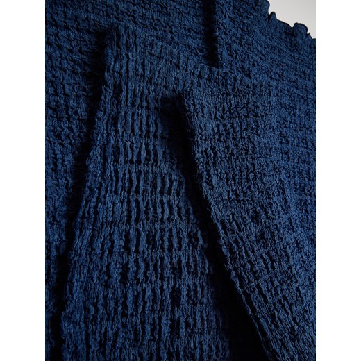 Reserved - Strukturalne spodnie - granatowy Reserved L Reserved