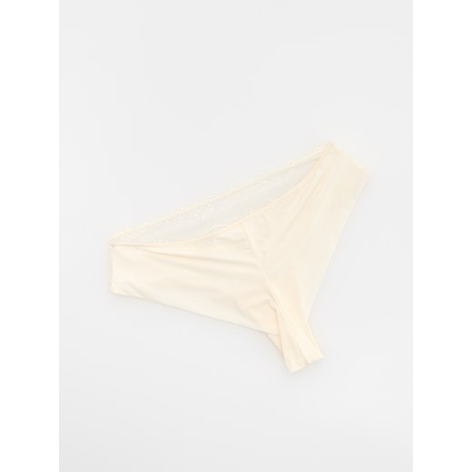 Reserved - Koronkowe majtki typu szorty - złamana biel Reserved XS Reserved