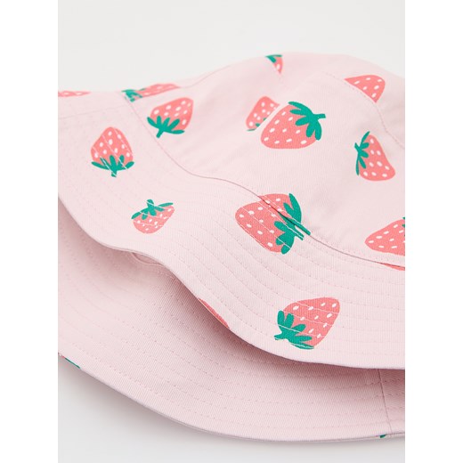 Reserved - Dwustronny kapelusz bucket hat - różowy Reserved 5-9 lat Reserved