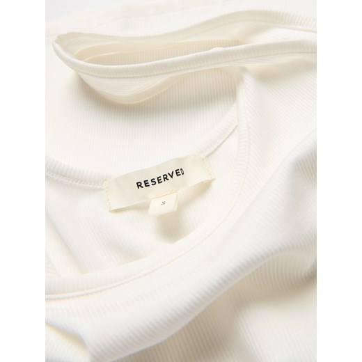 Reserved - Top z lyocellu - biały Reserved L Reserved