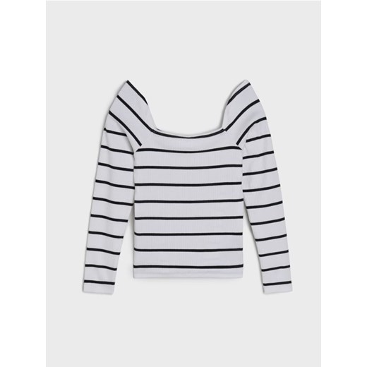 Sinsay - Koszulka z długimi rękawami - biały ze sklepu Sinsay w kategorii T-shirty chłopięce - zdjęcie 178654349