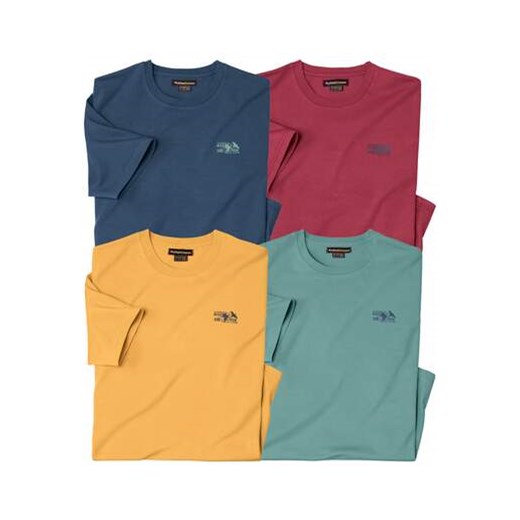 Zestaw 4 koszulek Travel ze sklepu Atlas For Men w kategorii T-shirty męskie - zdjęcie 178656709