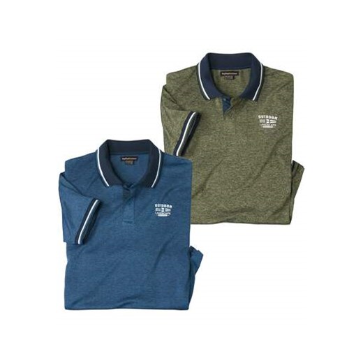 Zestaw 2 lejących koszulek polo Outdoor ze sklepu Atlas For Men w kategorii T-shirty męskie - zdjęcie 178656716