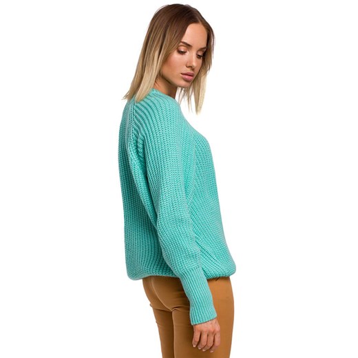 made of emotion Sweter w kolorze turkusowym S/M wyprzedaż Limango Polska