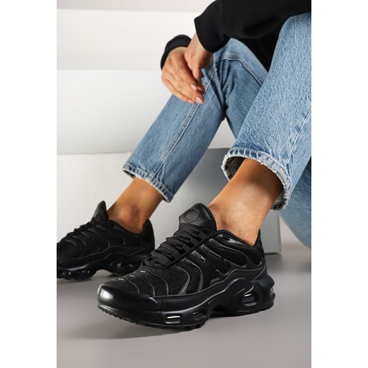 Czarne Buty Sportowe Sneakersy z Geometrycznym Tłoczeniem Vulinea ze sklepu renee.pl w kategorii Buty sportowe damskie - zdjęcie 178658218