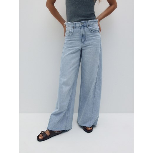Reserved - Jeansy wide leg - niebieski Reserved 44 Reserved wyprzedaż