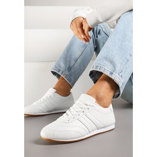 Białe Sneakersy Typu Tenisówki z Paseczkami Liantina ze sklepu renee.pl w kategorii Buty sportowe damskie - zdjęcie 178660225
