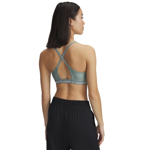 Biustonosz treningowy Under Armour UA Crossback Low Bra - zielony ze sklepu Sportstylestory.com w kategorii Biustonosze - zdjęcie 178661417