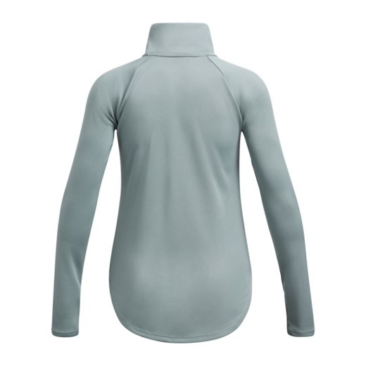 Dziewczęca bluza treningowa nierozpinana bez kaptura Under Armour Tech Graphic 1/2 Zip - zielona ze sklepu Sportstylestory.com w kategorii Bluzy dziewczęce - zdjęcie 178661479