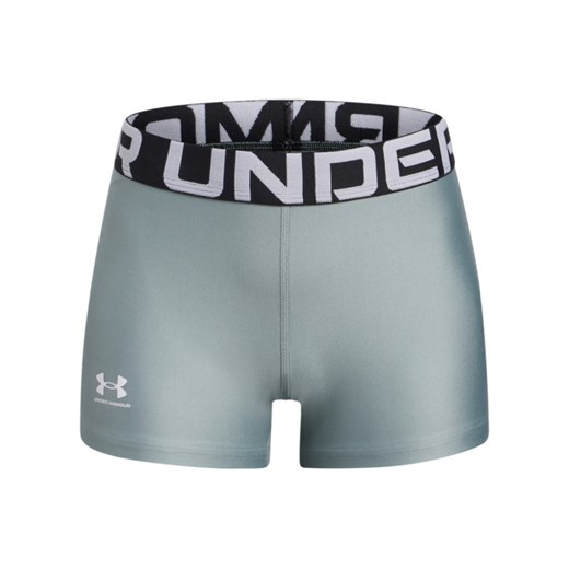Dziewczęce krótkie legginsy treningowe Under Armour G HeatGear Shorty - zielone ze sklepu Sportstylestory.com w kategorii Spodnie dziewczęce - zdjęcie 178661485