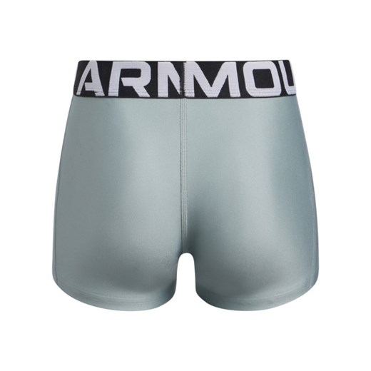 Dziewczęce krótkie legginsy treningowe Under Armour G HeatGear Shorty - zielone ze sklepu Sportstylestory.com w kategorii Spodnie dziewczęce - zdjęcie 178661486