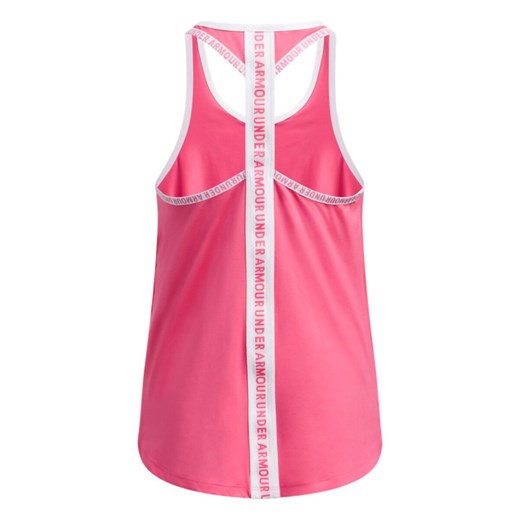 Dziewczęcy top treningowy Under Armour Tech Knockout Tank - różowy ze sklepu Sportstylestory.com w kategorii Bluzki dziewczęce - zdjęcie 178661498