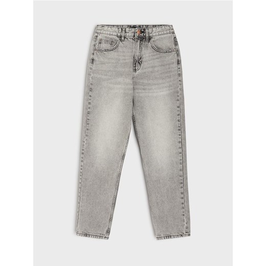 Sinsay - Jeansy mom high waist - szary Sinsay 38 Sinsay