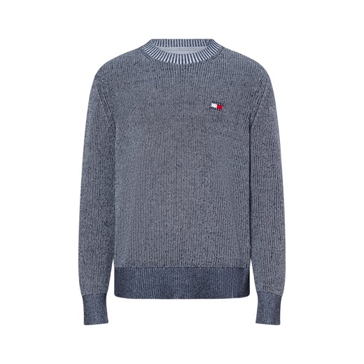 Tommy Jeans Męski sweter Mężczyźni Bawełna granatowy marmurkowy ze sklepu vangraaf w kategorii Swetry męskie - zdjęcie 178662287