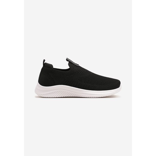 Czarne Wsuwane Buty Sportowe Sneakersy z Siateczki na Piankowej Podeszwie Eldriva ze sklepu born2be.pl w kategorii Buty sportowe dziecięce - zdjęcie 178662406