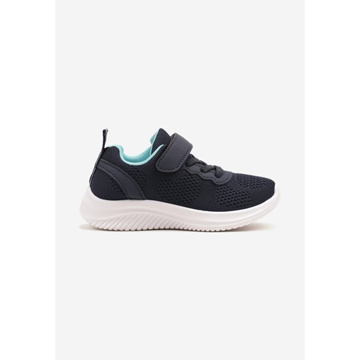 Granatowo-Niebieskie Buty Sportowe z Siateczkową Cholewką Przed Kostkę i Rzepami Liarosea ze sklepu born2be.pl w kategorii Buty sportowe dziecięce - zdjęcie 178662415