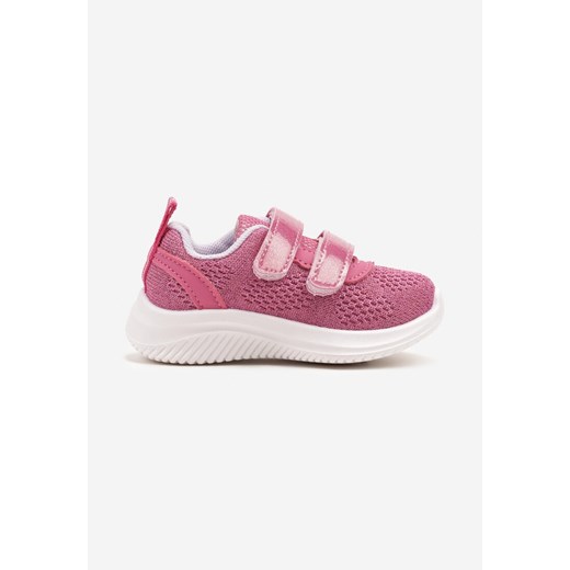 Fuksjowe Buty Sportowe Sneakersy z Siateczki Zapinane na Rzepy Karival ze sklepu born2be.pl w kategorii Buty sportowe dziecięce - zdjęcie 178662418