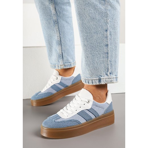 Niebieskie Sneakersy na Kauczukowej Podeszwie Ardislo ze sklepu born2be.pl w kategorii Buty sportowe damskie - zdjęcie 178662869