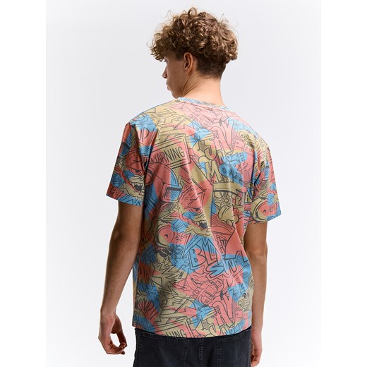 T-shirt męski Gate w nadruki